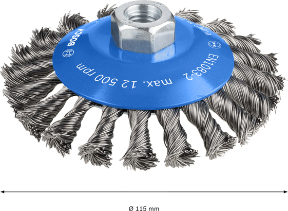 Cepillo de bisel pesado Bosch PRO Metal de 115 mm para trabajar metales.